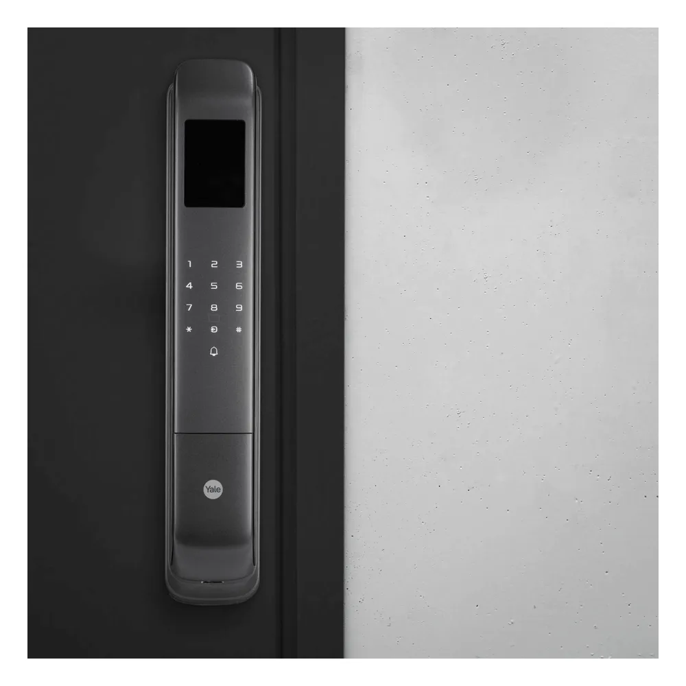 Cerradura Digital Cornelius / Reconocimiento Facial 3D / Sensor de Huella con IA / Capacidad de 100 Huellas, 20 Face ID, 100 Tarjetas MIFARE / Doble Verificación / Bloqueo Automático / Modo Niños / IP54 / Aleación de Aluminio – vista 2