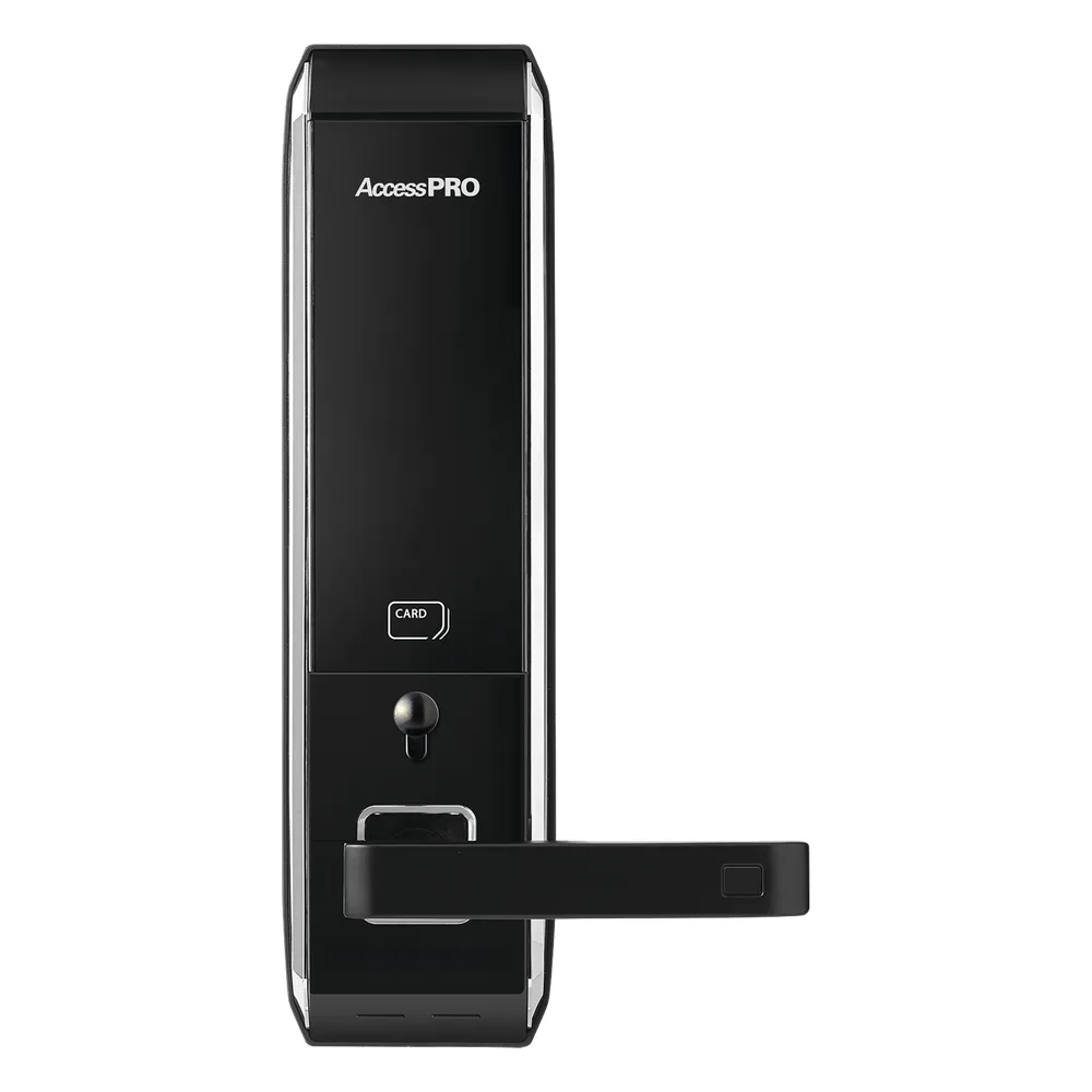 Cerradura inteligente para puertas con doble cerrojo/teclado Touch Screen, Apertura con tarjeta Mifare /Contraseña y Llave de emergencia – vista 4