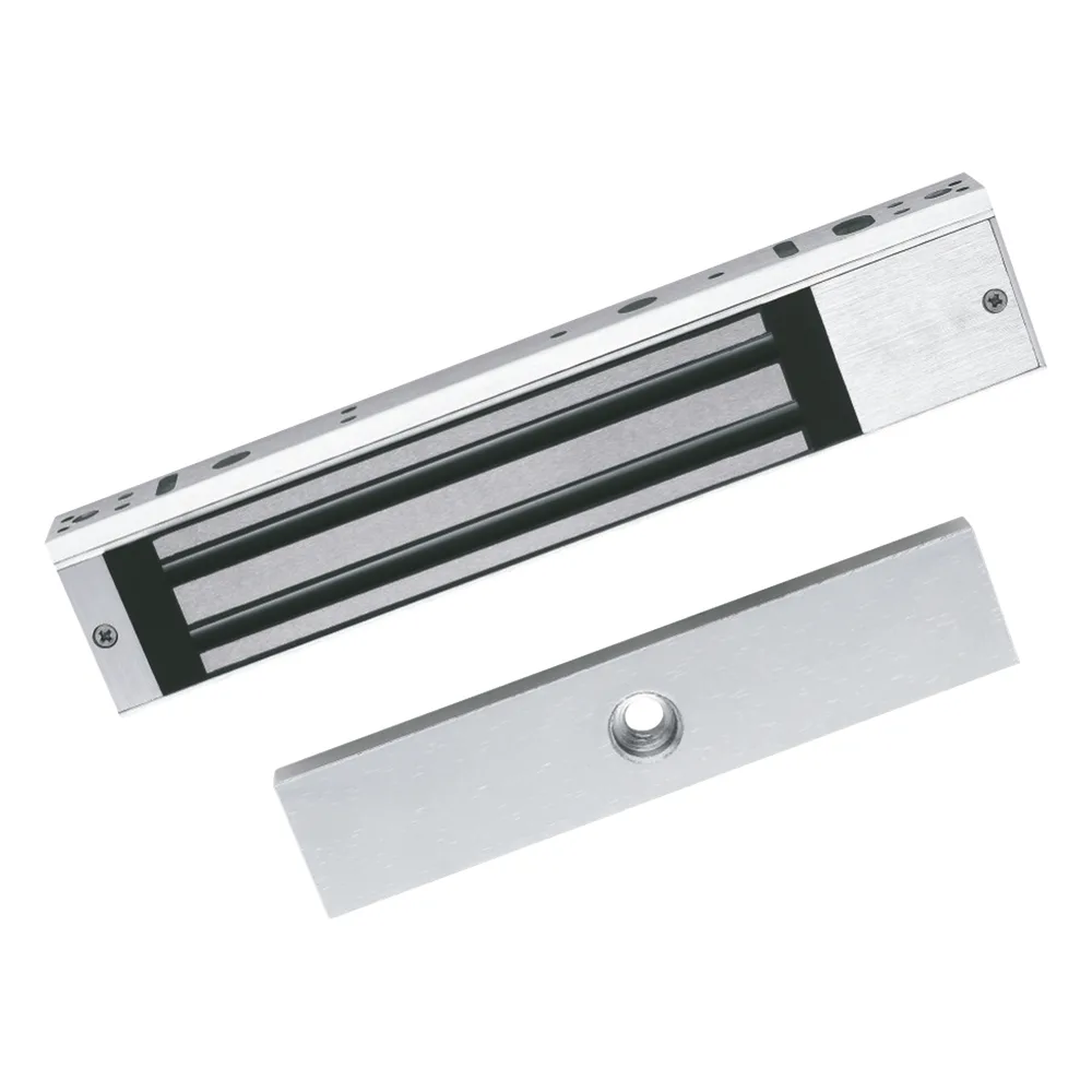 Chapa Magnética de 617 Lbs (280 Kg) / Montaje en Puerta Normal o de Vidrio / Certificado CE / Uso en Interior / Indicador LED / Magnetismo Anti-residual