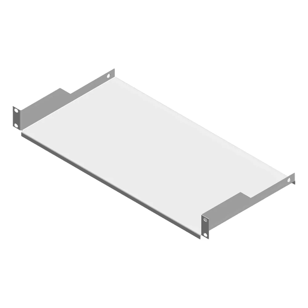 Charola para Rack Blanca de 19" de 2 postes, 23 cm de Profundidad, 1 Unidad de rack