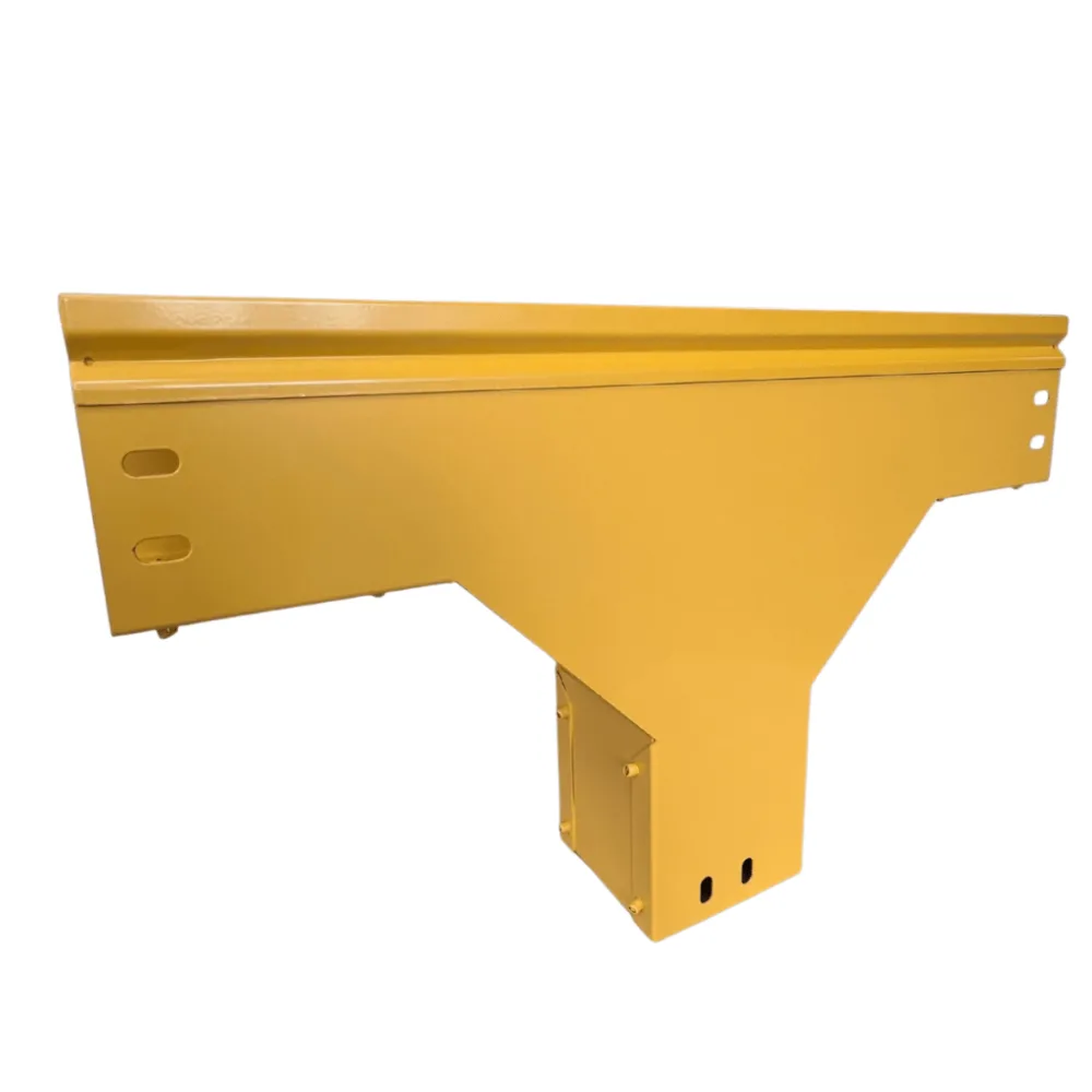 CHFIBER T Vertical de Aluminio para Fibra Óptica, 4" de Peralte, 4" de Ancho y Radio de 8", con Pintura Epóxica Amarilla, Incluye Tapa, un Par de Coples y Tornillería – vista 2