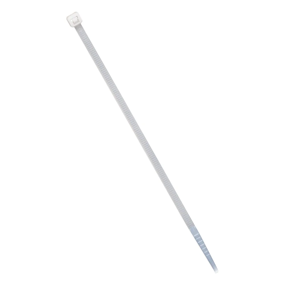 Cincho de plástico, Color Natural, 4.8 x 200 mm, Ideal para sujeción de cables (Bolsa con 100 piezas)