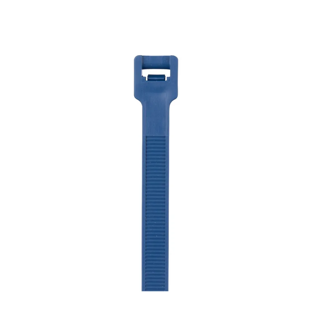Cincho Pan-Ty® 203mm largo x 3.4mm ancho, Intermedio de Polipropileno y Metal Detectable, Color Azul Oscuro. 100 Piezas – vista 2