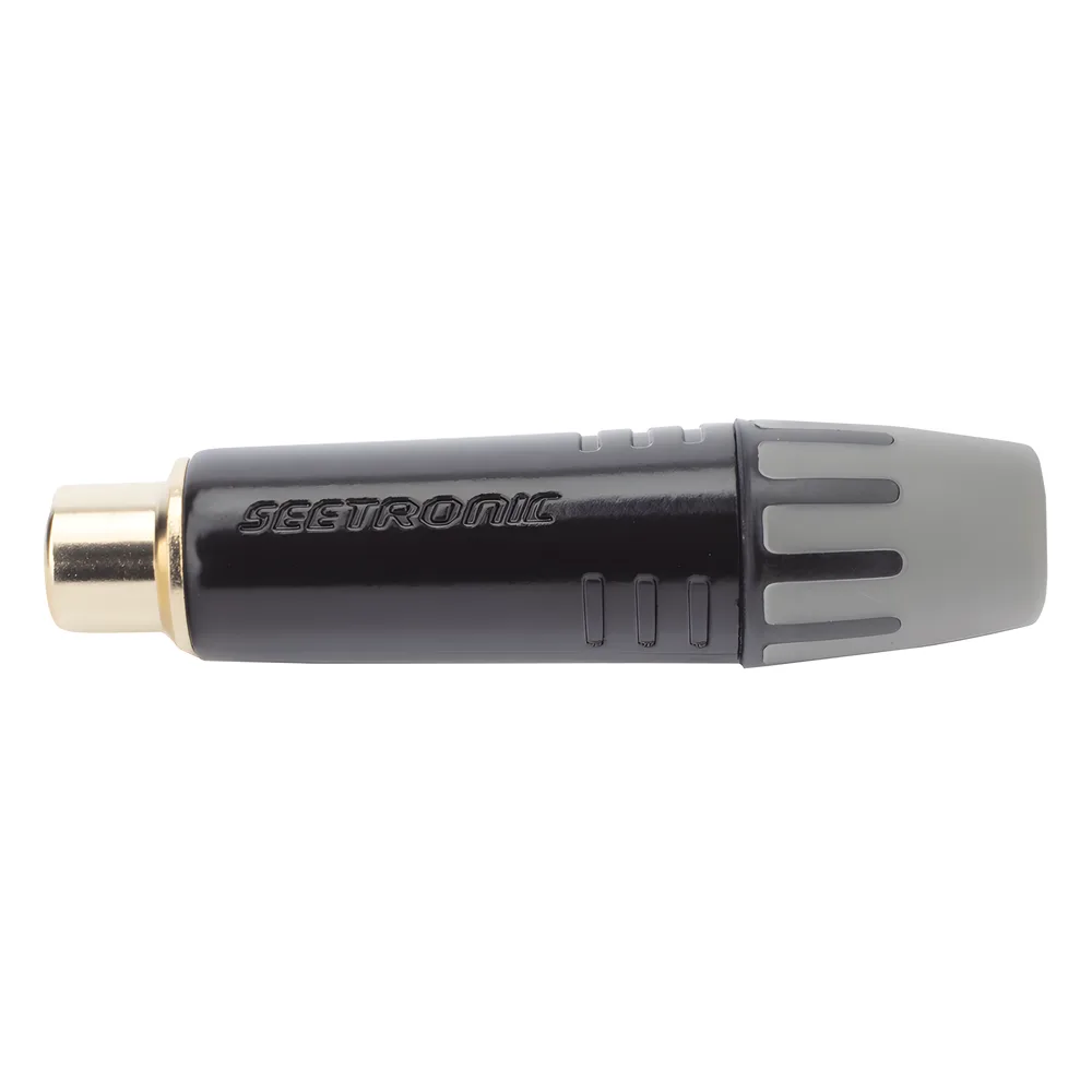 Conector Hembra RCA | Carcasa Enchapada en Negro | Contacto Enchapado en Oro | Cable OD 3.5-6.5mm – vista 4