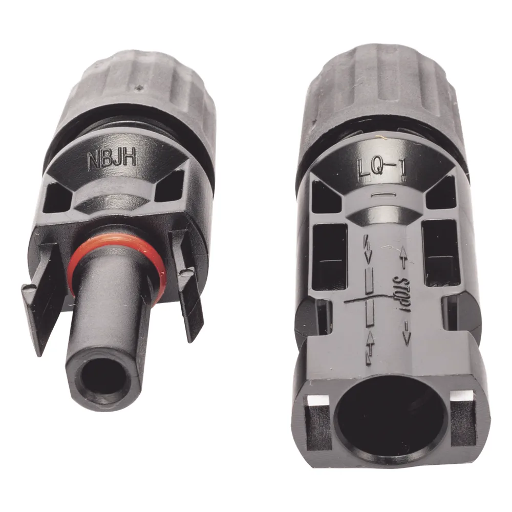 Conector MC-4 para Módulos Fotovoltaicos (conector hembra + conector macho) – vista 2