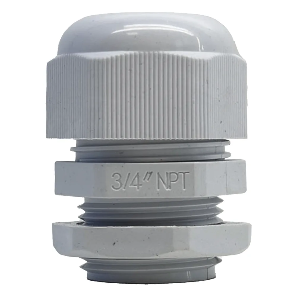 Conector Plástico Blanco Tipo Glándula para Rosca NPT 3/4" – vista 4