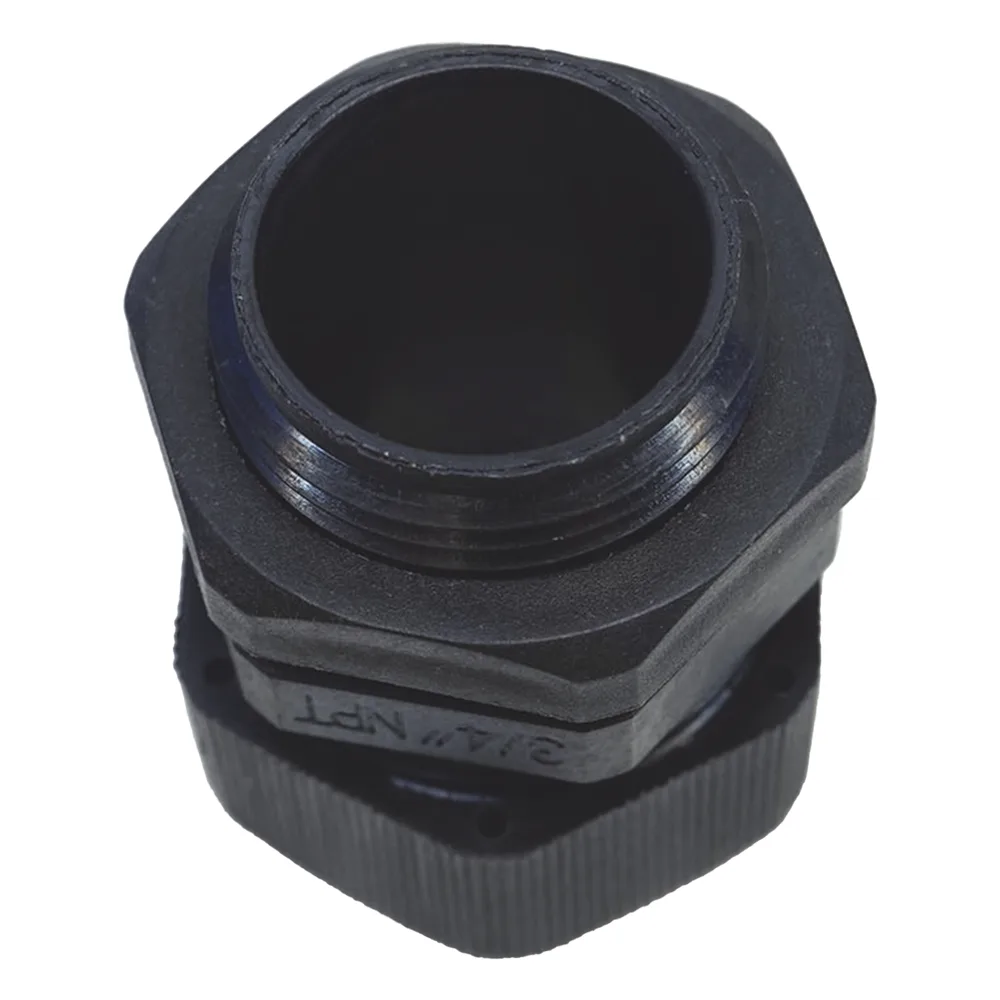Conector Plástico Negro Tipo Glándula para Rosca NPT 3/4" – vista 3