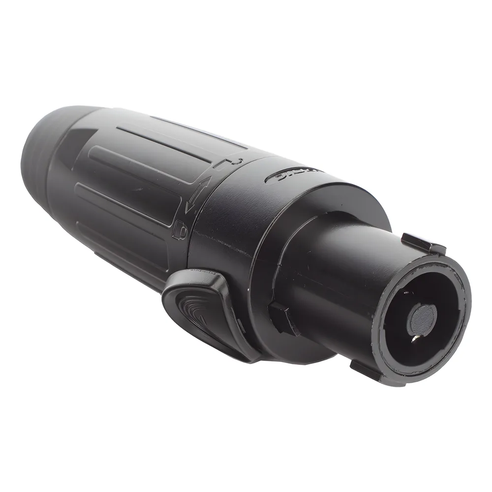 Conector Speakon | Hembra | 4 polos | carcasa negra | Cable AWG10 | 30A – vista 3
