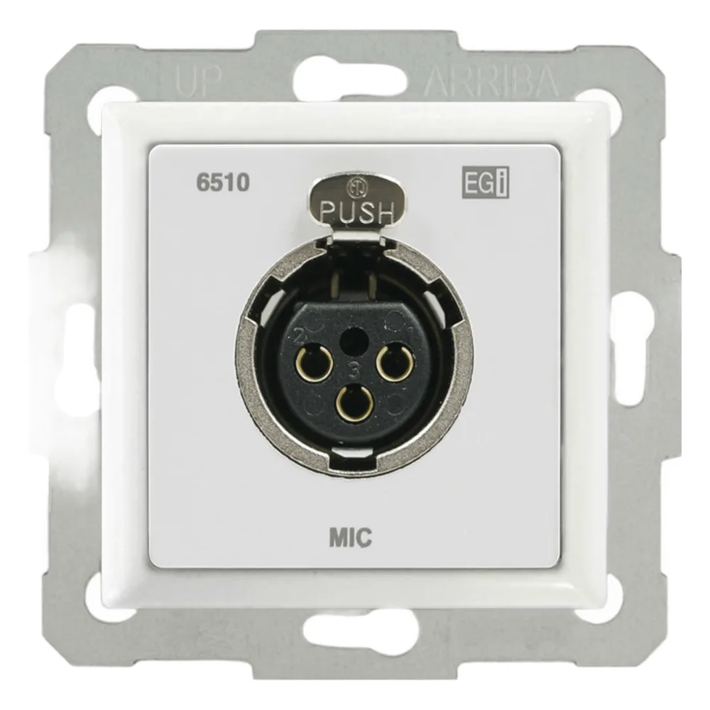 CONEXIÓN CAJA 60 MM. XLR HEMBRA DE PARED. BLANCO. – vista 2