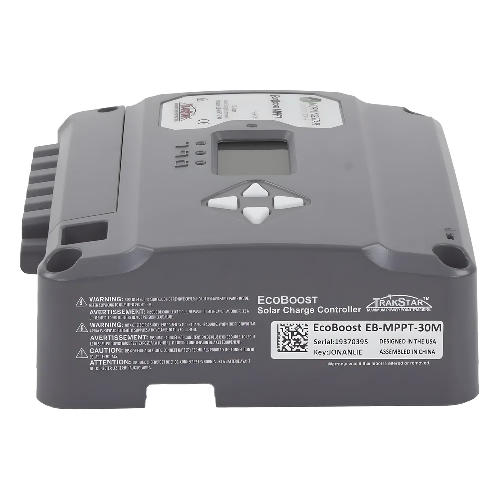 Controlador de Carga Solar EcoBoost MPPT 30A con Pantalla – vista 2