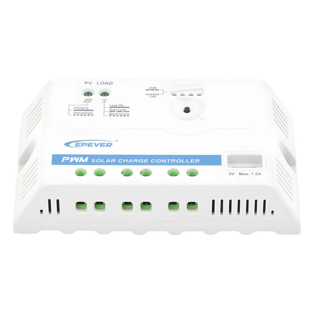 Controlador Solar PWM 12/24 V 20 A, Salida USB – vista 2