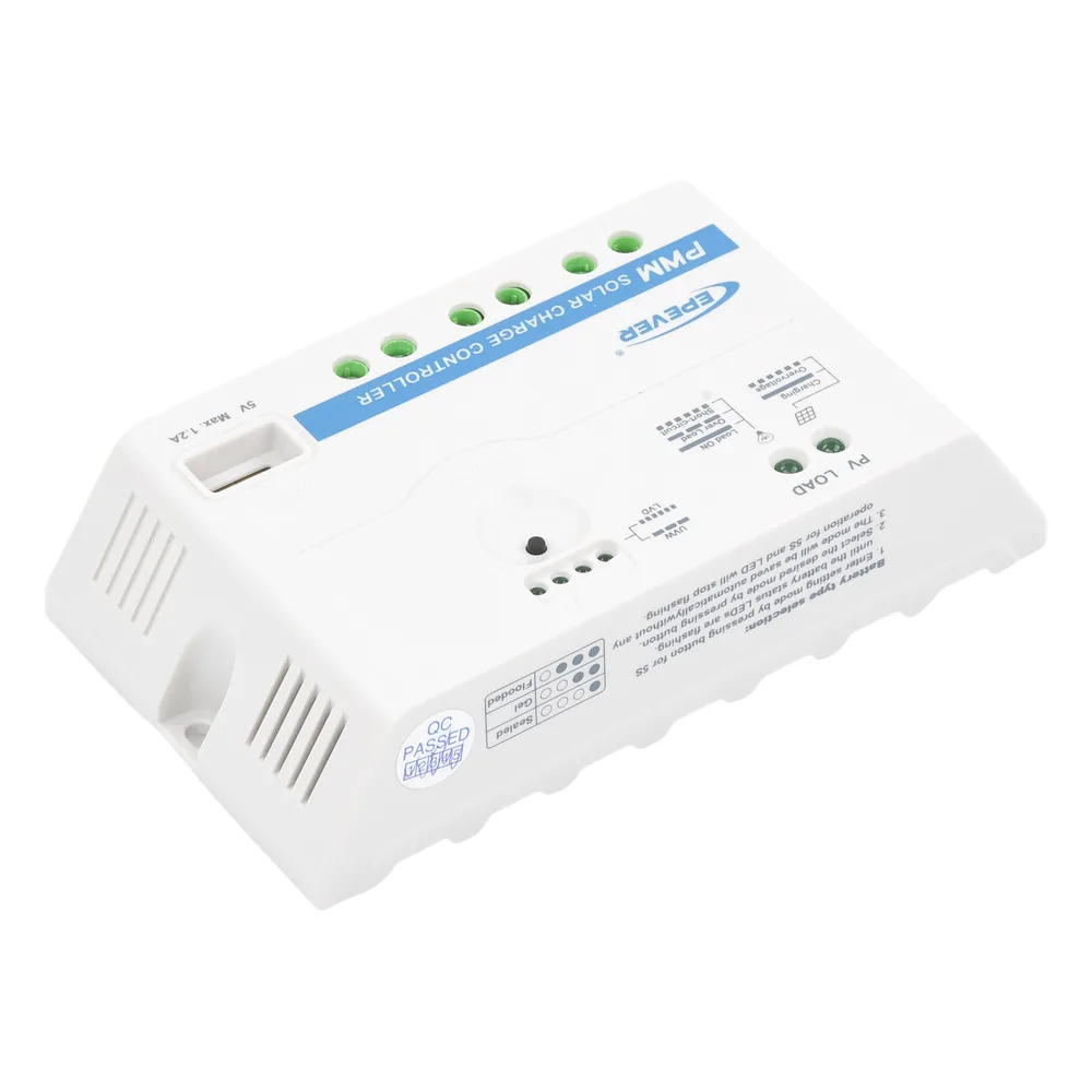 Controlador Solar PWM 12/24 V 20 A, Salida USB – vista 4
