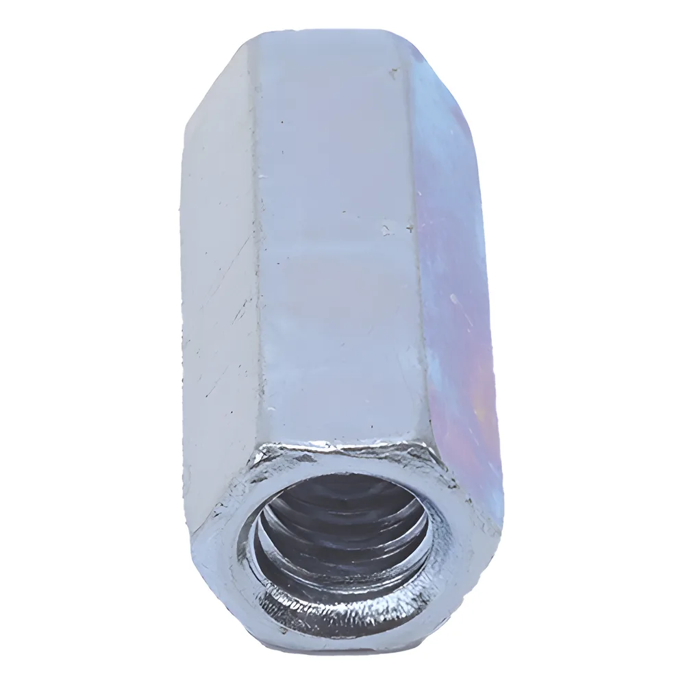 Cople hexagonal roscado cuerda maquina galvanizado de 6.5 mm (1/4") – vista 2
