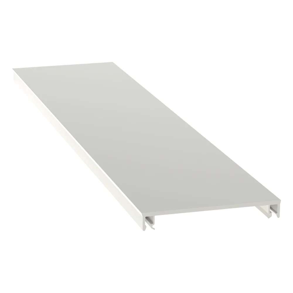 Cubierta para canaleta T-70, de PVC rígido, 70.1 x 9.1 x 1828.8 mm, Color Blanco