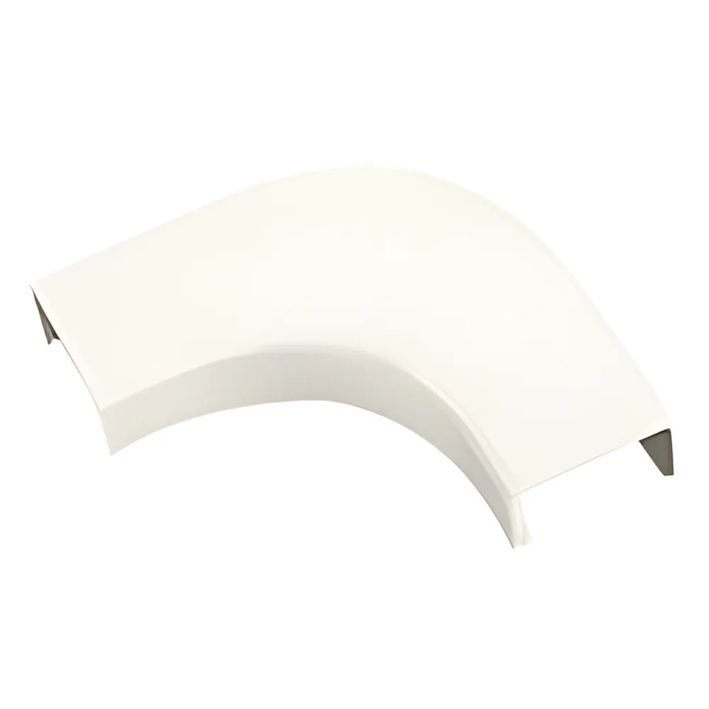 Curva de radio controlado, para uso con canaleta LD10, material ABS, Color Blanco Mate