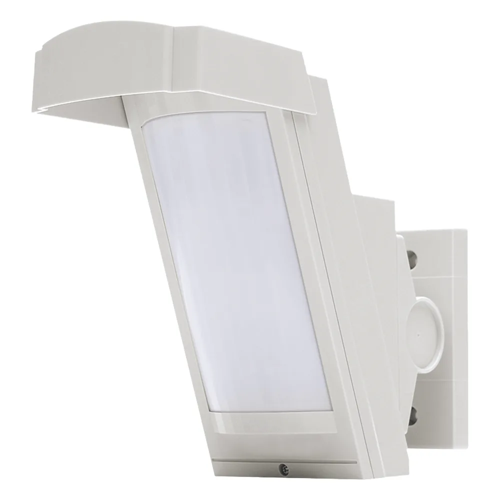 Detector de Movimiento con Anti-enmascaramiento / 100% Exterior /  Cableado / Hasta 12 metros a 85° de cobertura/ Instalación a 3 metros / Compatible con cualquier panel de alarma