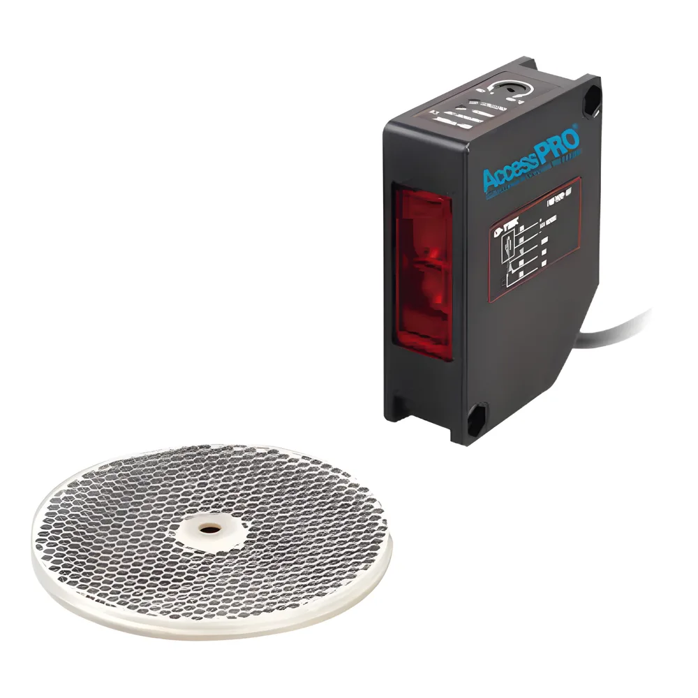Detector fotoeléctrico de 16 m de alcance / Luz indicadora para alineación
