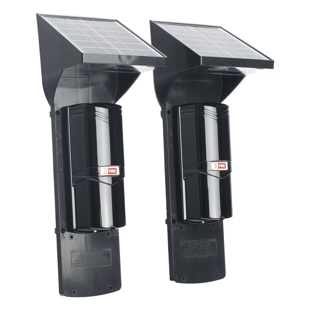 Detector Fotoelectrico Solar SFIRE SFA60 / 2 Rayos Infrarrojos / 60 m Exterior / 120 m Interior / Panel Solar Integrado / Bateria 4,000 mAh / 4 Frecuencias / IP65 – vista 3