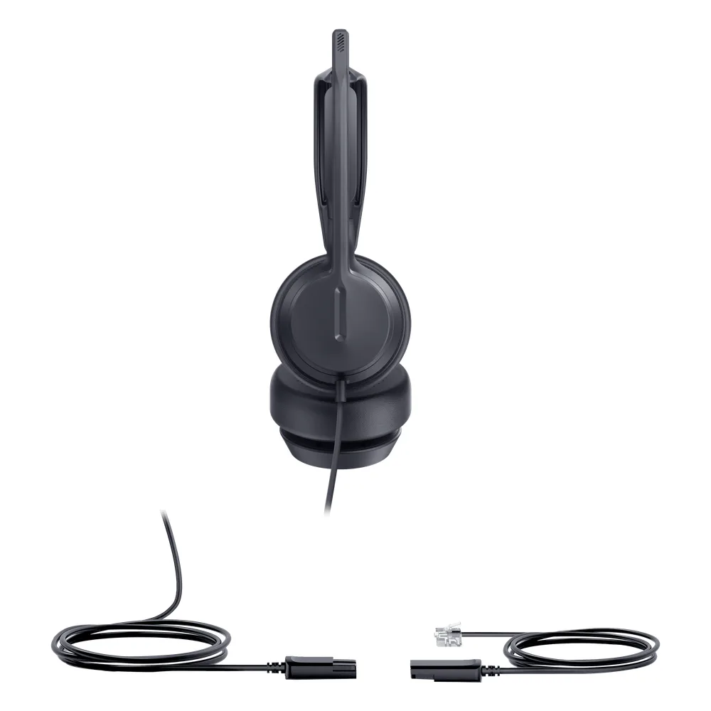 Diadema Analógica Alámbrica YHS36 E2 Dual de Yealink Over-the-Head con Micrófono Antiruido Conexión QD a RJ9 y Protección Auditiva ActiveProtection – vista 2