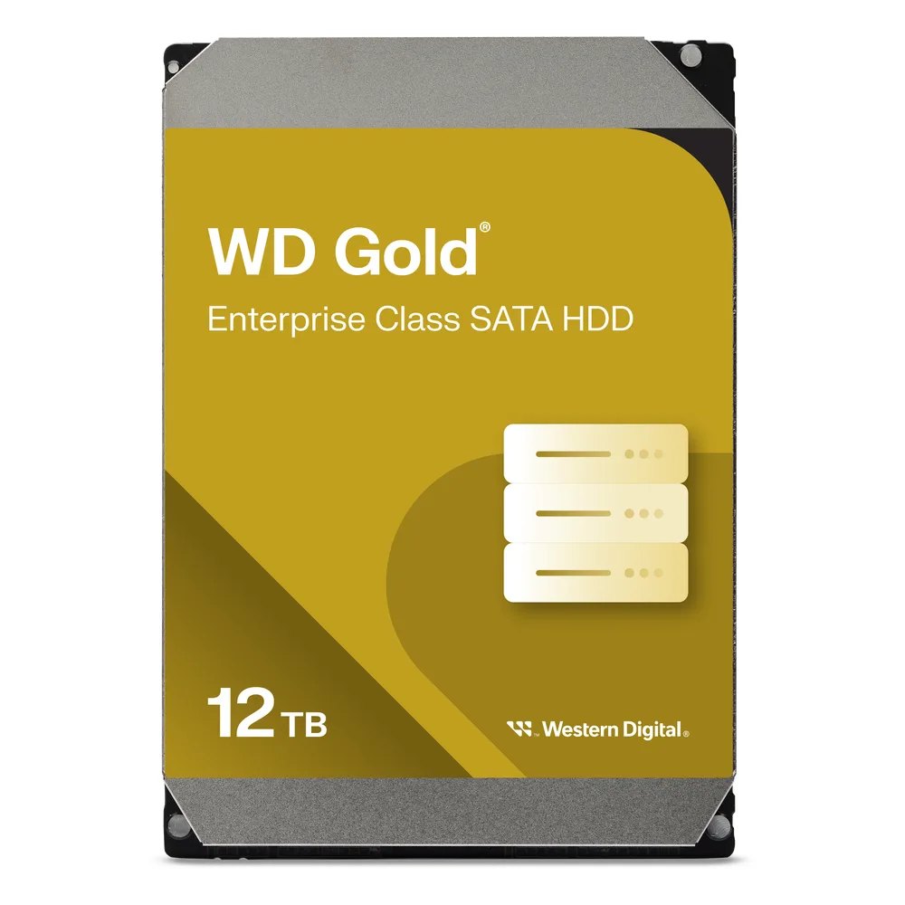 Disco Duro Empresarial WD Gold / SATA 6 Gb/s / 12 TB / 7200 RPM / Tecnología HelioSeal / ArmorCache / 5 Años Garantía / 2.5M Horas MTBF