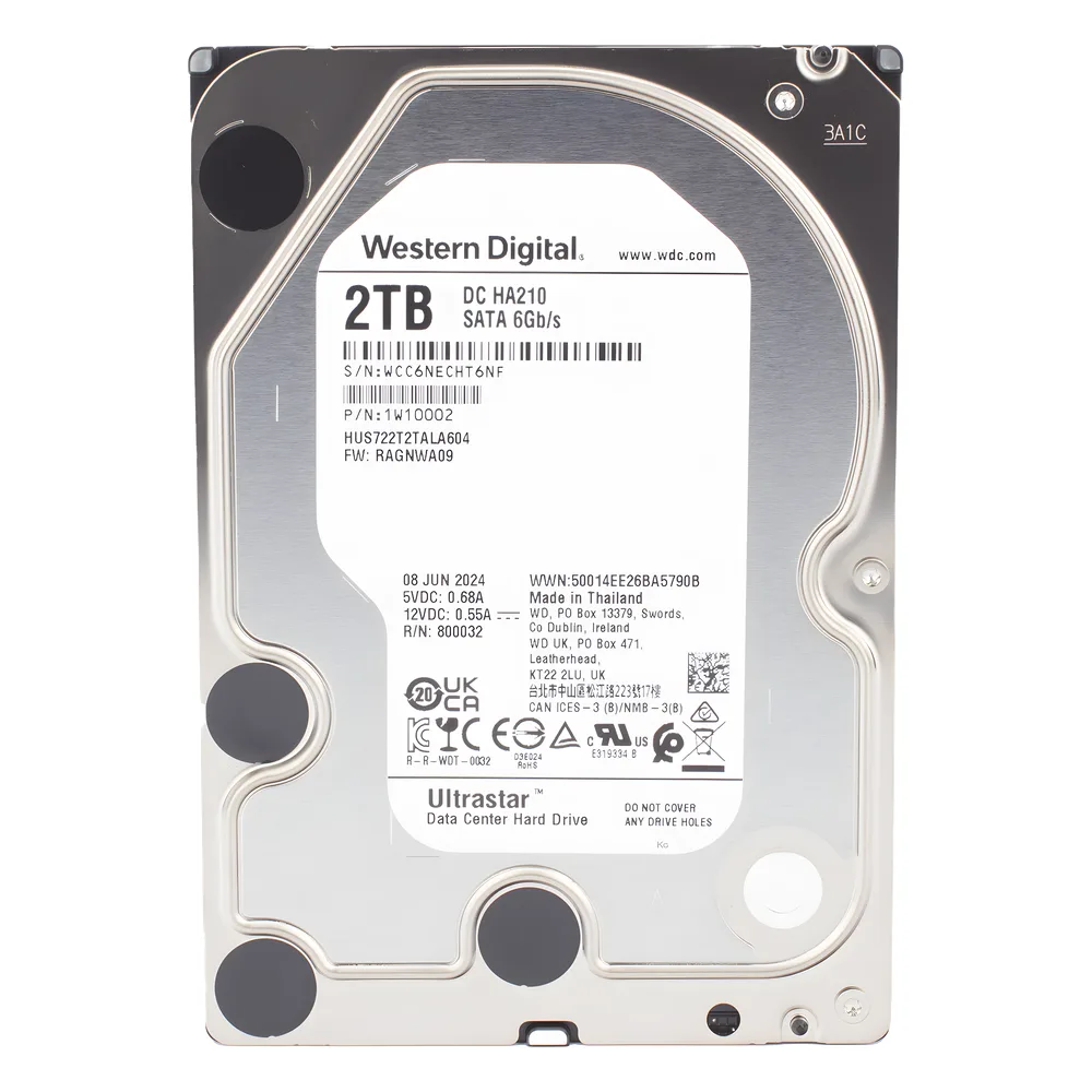 Disco Duro Enterprise 2 TB / Wester Digital (WD) / Serie Ultrastar / Recomendado para Data Center y NVRs de Alta Capacidad / Alto Performace – vista 2