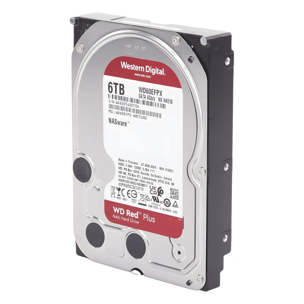 Disco Duro Red de 6TB / 5400 RPM / Optimizado para NAS / Uso 24-7 / 3 Años de Garantia