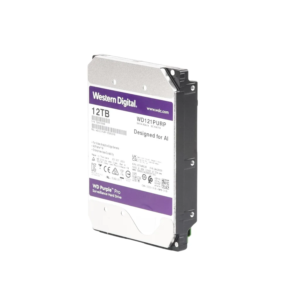 Disco duro WD de 12TB / 7200RPM / Optimizado para soluciones de video inteligente – vista 2