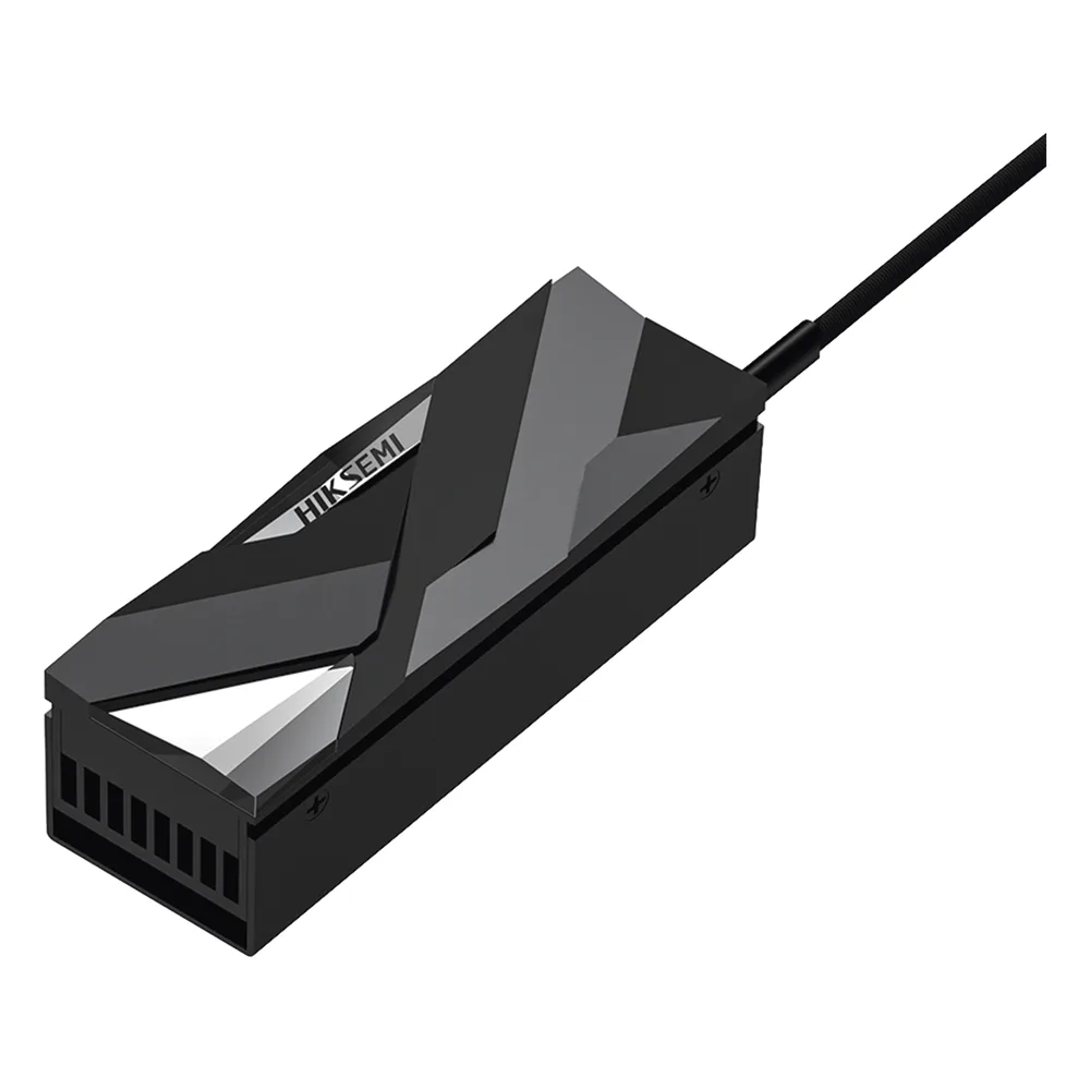Disipador de Calor Activo para SSD M.2 2280 / Aleación de Aluminio / Ventilador PWM / Reducción ≤30°C / 4 Pines / 73 x 22 x 9 mm