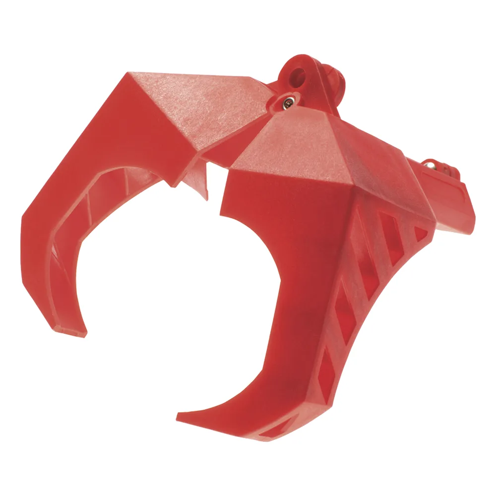 Dispositivo de Bloqueo LOTO para Válvulas de Bola, Para Diámetros de de 1.5 a 2" y Longitud de Mango Hasta 7.5", Color Rojo