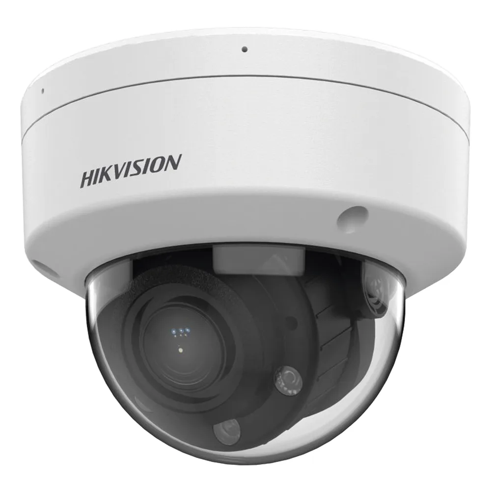 Domo IP 4 Megapíxel / Lente Motorizado 2.8 a 12 mm / Dual Light (30 mts IR + 30 mts Luz Blanca) / Motion Detection 2.0 / Microfono Integrado / Exterior IP67 / IK08 / WDR 120 dB / PoE / Micro SD