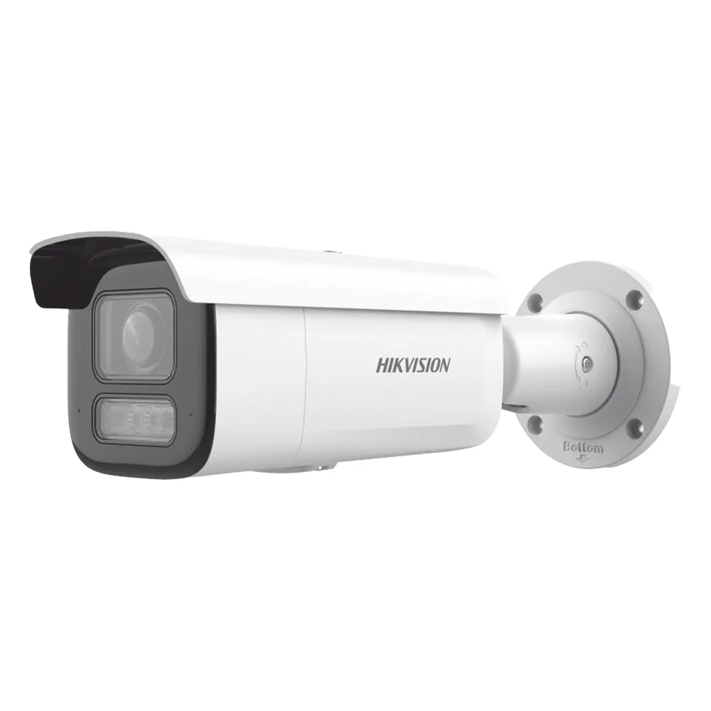 [Dual Light + 2 Micrófonos Integrados] Bala IP 4 Megapixel / Lente Mot. 2.8 a 12 mm / 60 mts Luz Blanca + 60 mts IR / ACUSENSE / Exterior IP67 / IK10 / WDR 120 dB / PoE+ / ONVIF / Alarmas I/O / Micro SD / Metal / ACUSEEK