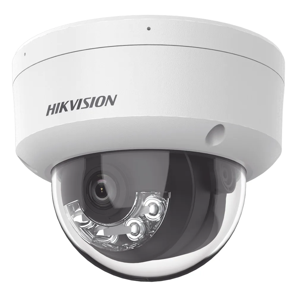 [Dual Light] Domo IP 2 Megapixel / Lente 2.8 mm / 30 mts IR + 30 mts Luz Blanca / Micrófono Integrado / Antivandálico IK08 / ACUSENSE Lite / Exterior IP67 / H.265 / PoE / ONVIF / Micro SD
