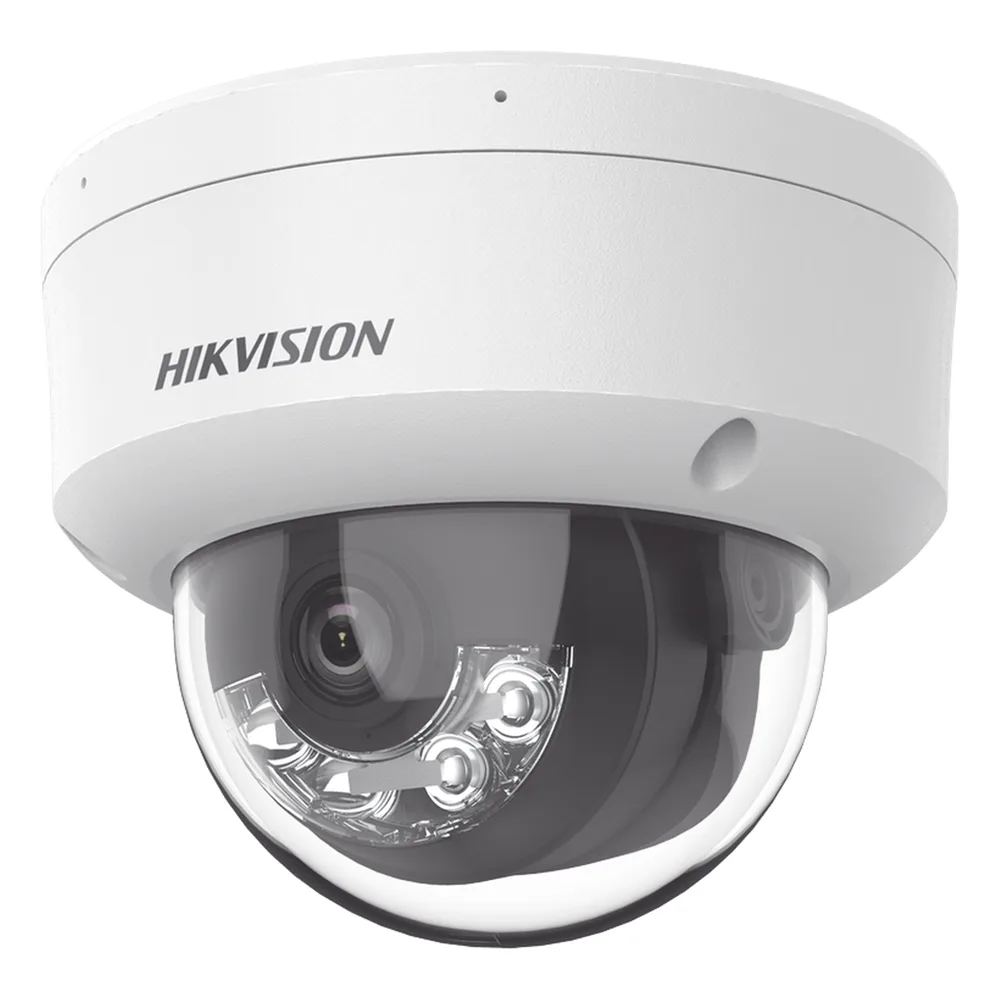 [Dual Light] Domo IP 2 Megapixel / Lente 2.8 mm / 30 mts IR + Luz Blanca / Micrófono Integrado / Antivandálico IK08 / ACUSENSE Lite / Exterior IP67 / H.265+/H.264+ / PoE / ONVIF (Profile S/T)