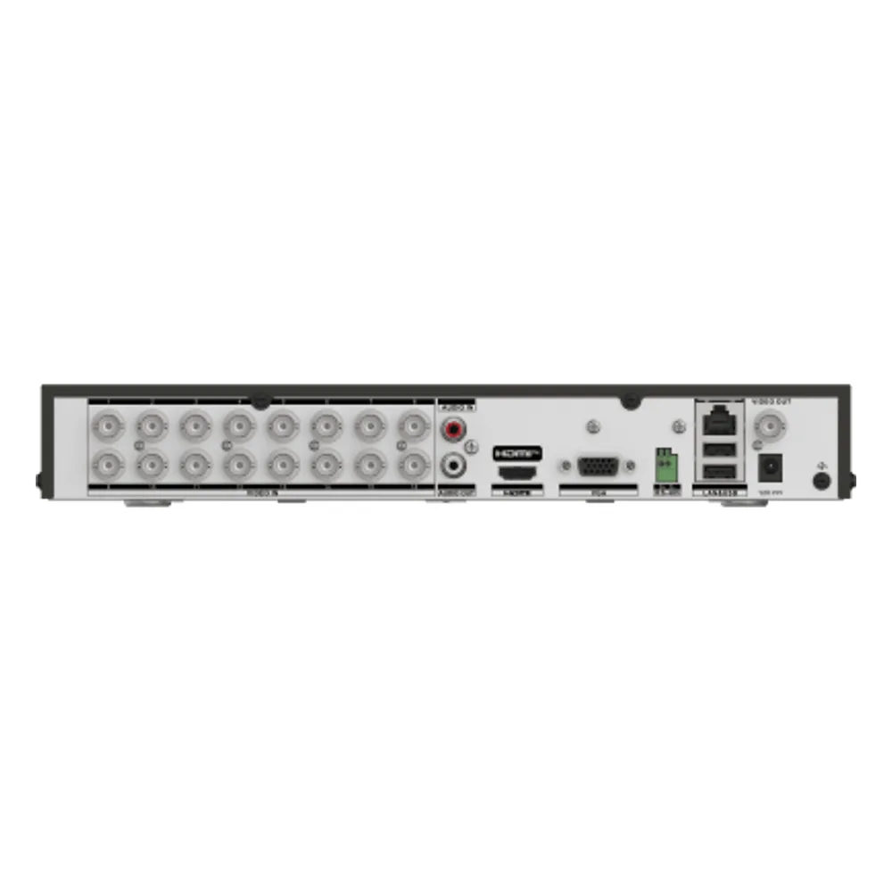 DVR 16 Canales TURBOHD + 16 Canales IP / 8 Megapixel (4K) / Audio Bidireccional / ACUSENSE / Reconocimiento Facial / 2 Bahías de Disco Duro / Salida de Video en 4K / H.265+ – vista 5