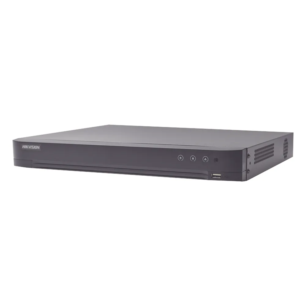 DVR 16 Canales TURBOHD + 16 Canales IP / 8 Megapixel (4K) / Audio Bidireccional / ACUSENSE / Reconocimiento Facial / 2 Bahías de Disco Duro / Salida de Video en 4K / H.265+