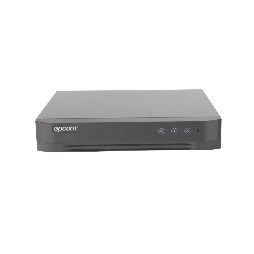 DVR 16 Canales TURBOHD + 8 Canales IP / 5 Megapixel Lite - 3K Lite / Audio Bidireccional por Coaxitron / ACUSENSE (Evita falsas alarmas) / 1 Bahía de Disco Duro / Salida de Video en Full HD – vista 3