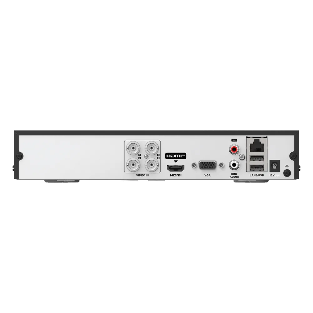 DVR 4 Canales TURBOHD + 2 Canales IP / 5 Megapixel Lite - 3K Lite / Audio Bidireccional  / ACUSENSE (Evista falsas alarmas) / 1 Bahía de Disco Duro / Salida de Video en Full HD – vista 4