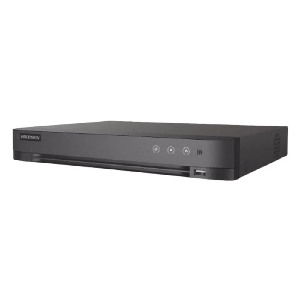 DVR 4 Canales TURBOHD + 4 Canales IP / 8 Megapixel (4K) / Audio de dos vías por Coaxitron / ACUSENSE / Reconocimiento Facial / 1 Bahía de Disco Duro / Salida de Video en Full HD / H.265+