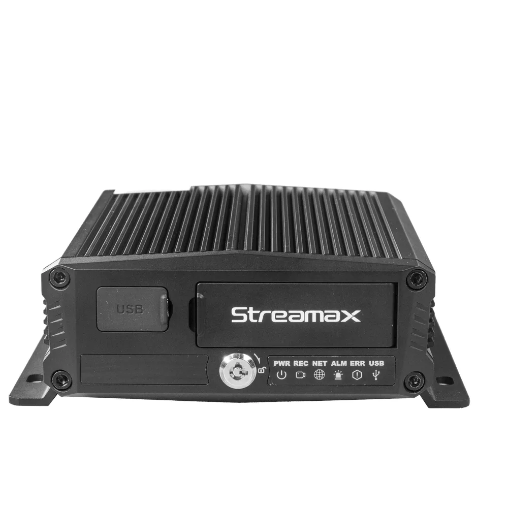 DVR Móvil / Multiplataforma / 4 Canales AHD + 2 canales IP/ Almacenamiento en Memoria Micro SD / H.265 / Chip IA Embebido / Soporta 4G / GPS – vista 4