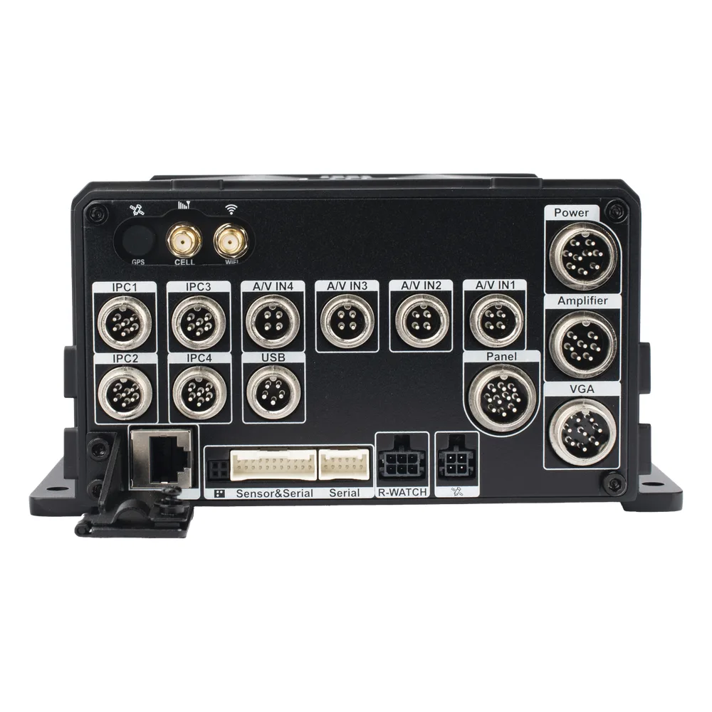 DVR Móvil / Multiplataforma / 4 Canales AHD 2 Megapixel + 4 canales IP / Almacenamiento en HDD / H.265 / Soporta 4G / WiFi / GPS – vista 5