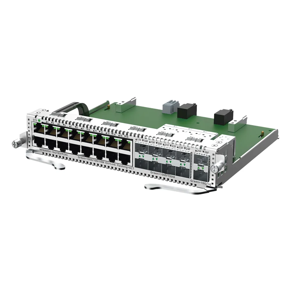 e-Lighten Tarjeta Modular para OLT modelo RG-NBF6002M, 16 puertos Ethernet de 1G, 8 puertos SFP de 1G y 2 puertos SFP+ de 10G