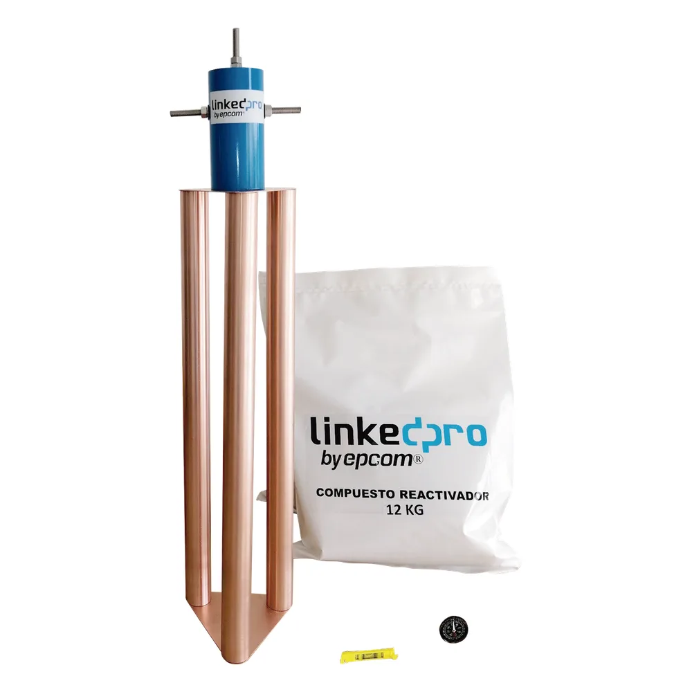 Electrodo Puesta a Tierra 200A / Cobre Electrolítico / Diseño Delta / Filtro Equipotencial / Compuesto 12 kg / Exterior