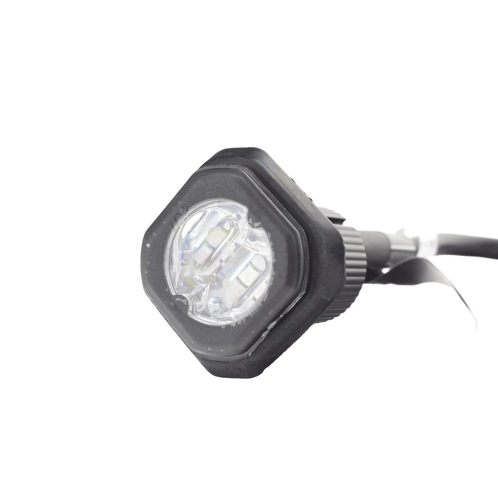 Estrobo Empotrable de 6 LED, Rojo/Azul, Lente Transparente