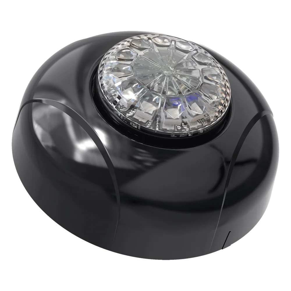Estrobo Oculto de 12 LED, Rojo/Azul, Lente Transparente, Bisel Negro – vista 6