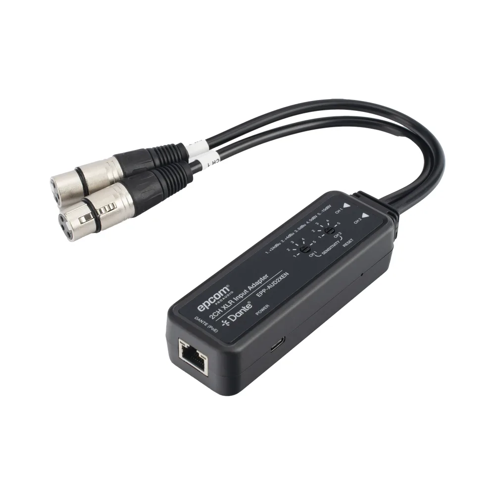 Extensor de Audio Dante® | 2CH XLR Input Adapter | Entrada XLR Balanceada/No Balanceada 2 Canales | Salida Digital Dante® 2CH | Latencia Configurable 1, 2 o 5 ms | Ancho de Banda 100M | Compatible con HDMI 1.4 | Protección ESD IEC 61000-4-2 – vista 3