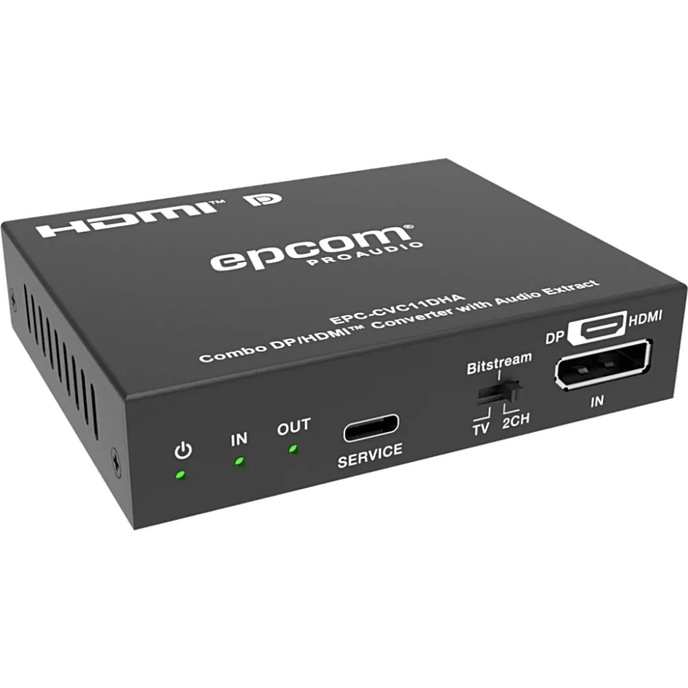 Extensor de Video DP y HDMI | Convertidor Combo DisplayPort / HDMI | Extracción de Audio | Hasta 8K30 | 4K120 | HDCP 2.3 | Múltiples Formatos de Audio | HDR10 – vista 4
