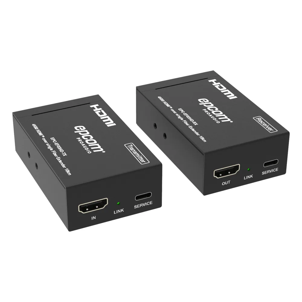 Extensor HDMI sobre Fibra Óptica | Resolución 4K2K@60Hz | Monomodo LC | 4:4:4 | Ancho de Banda 18 Gbps | Distancia hasta 10 km | HDCP 2.2 | HDR10+ Dolby Vision | Audio 7.1CH – vista 2