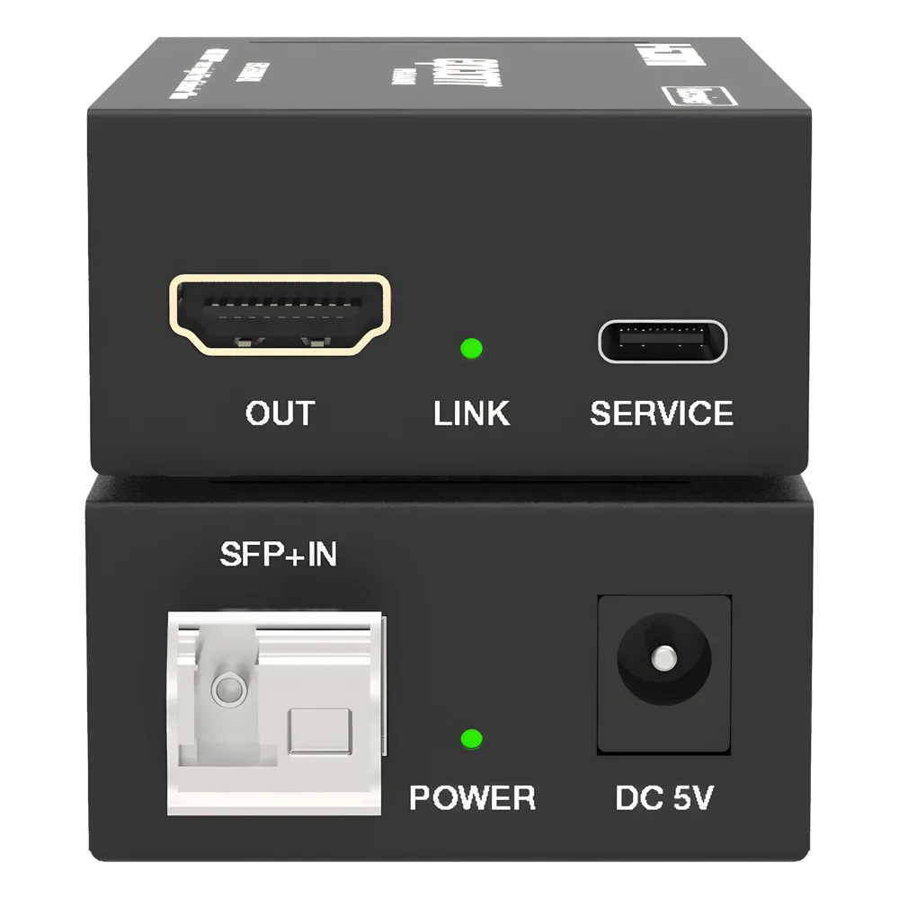 Extensor HDMI sobre Fibra Óptica | Resolución 4K2K@60Hz | Monomodo LC | 4:4:4 | Ancho de Banda 18 Gbps | Distancia hasta 10 km | HDCP 2.2 | HDR10+ Dolby Vision | Audio 7.1CH – vista 4
