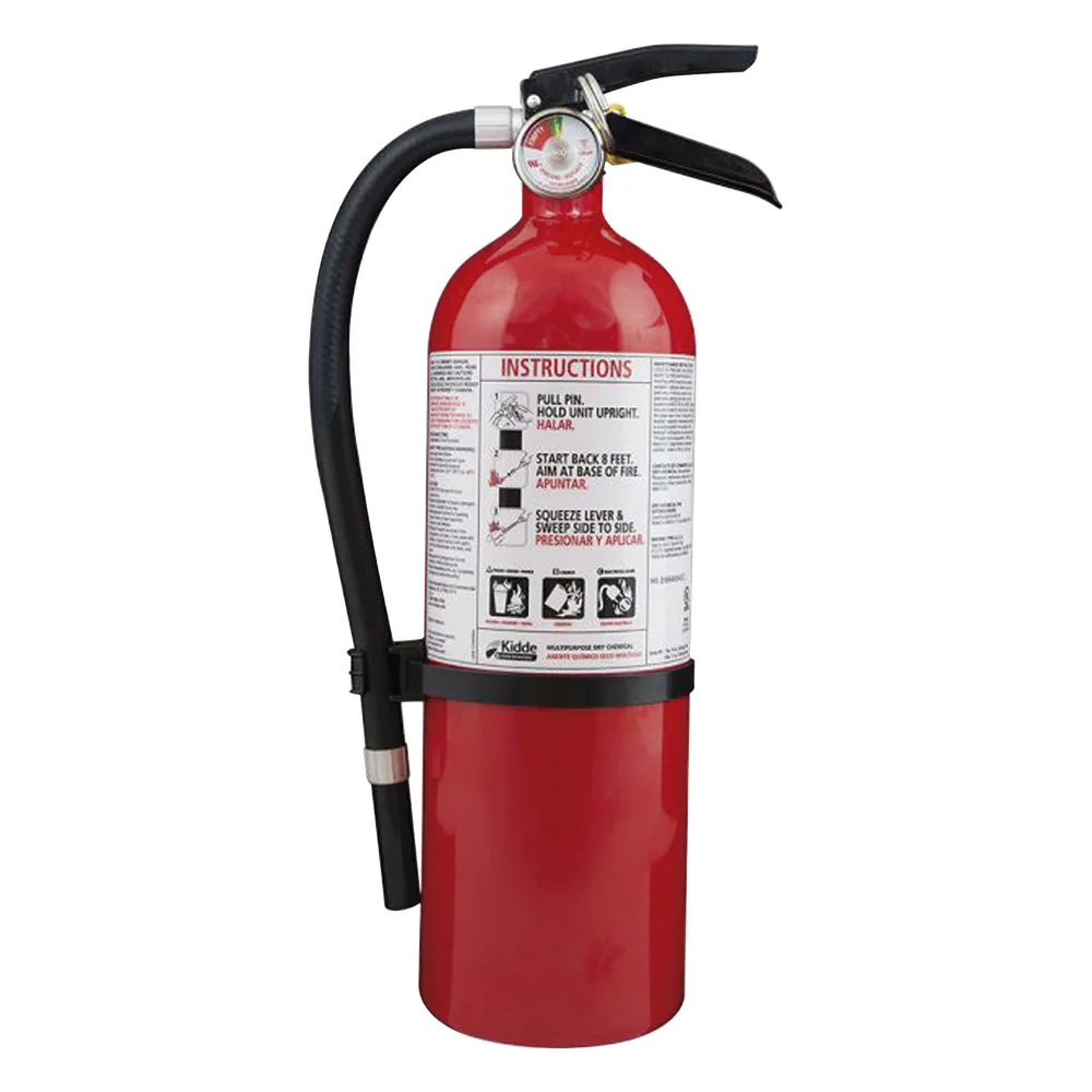 Extintor desechable multipropósito de polvo químico seco para fuegos clase A, B y C, uso en áreas de estar del hogar, paquete de 4 piezas de 4 lb