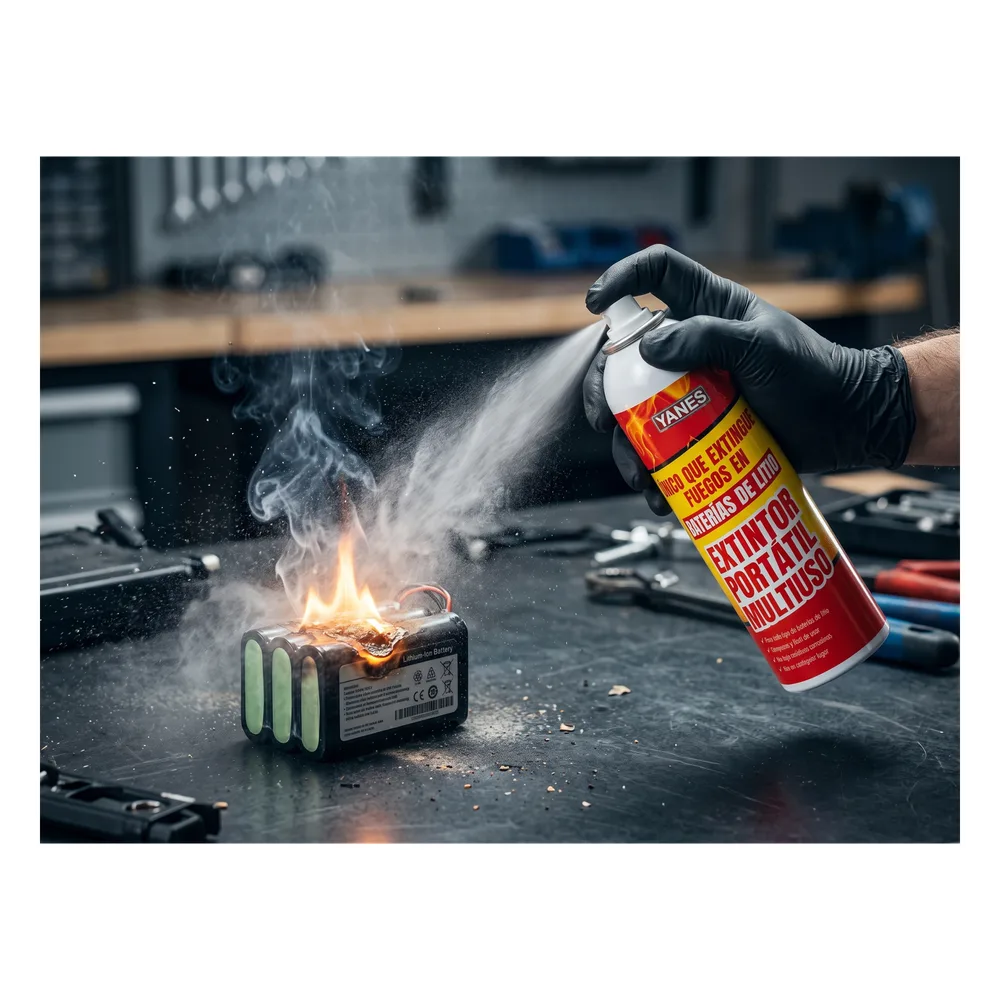 Extintor Portátil en Aerosol, fuegos clase A, K y baterías de iones de litio (Li). – vista 6
